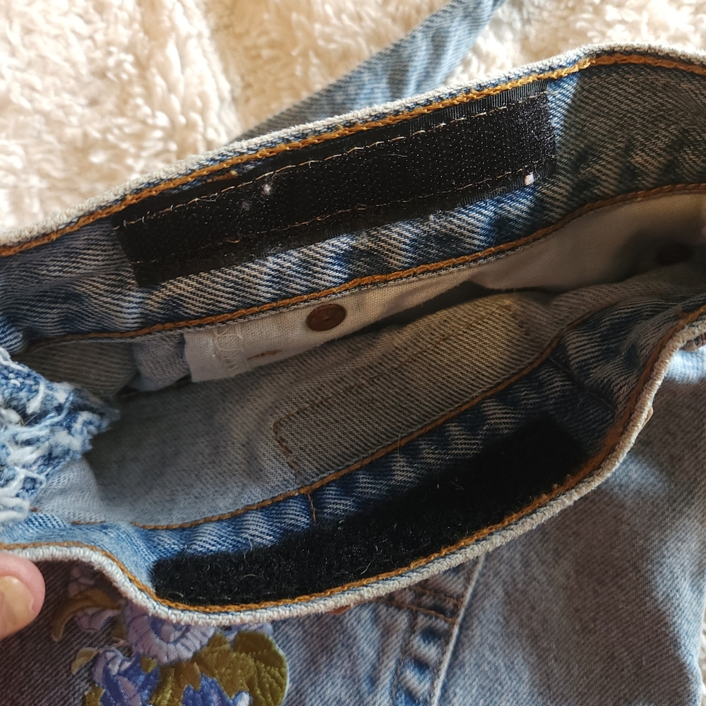 Handmade Vintage Denim Levis Bag With Long Strap Deep Interior Hippie/boho Vibe - Picture 6 of 8